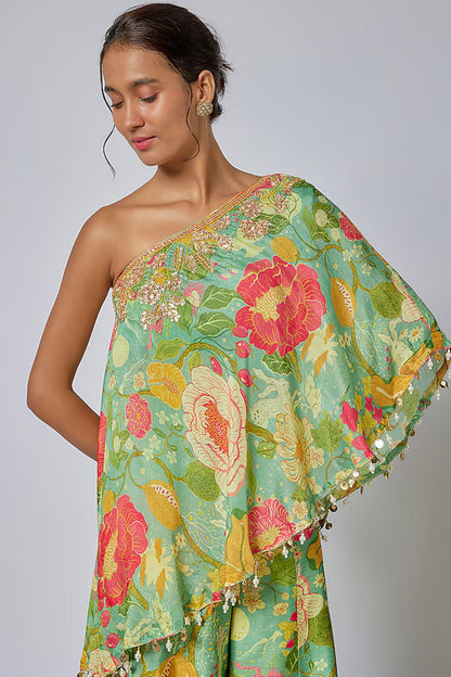 Rishika One Shoulder Pant Set