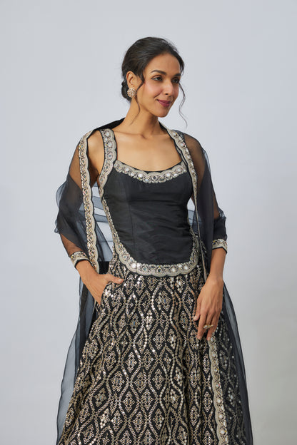 Vidhi Yadav in Roshni Lehenga Set