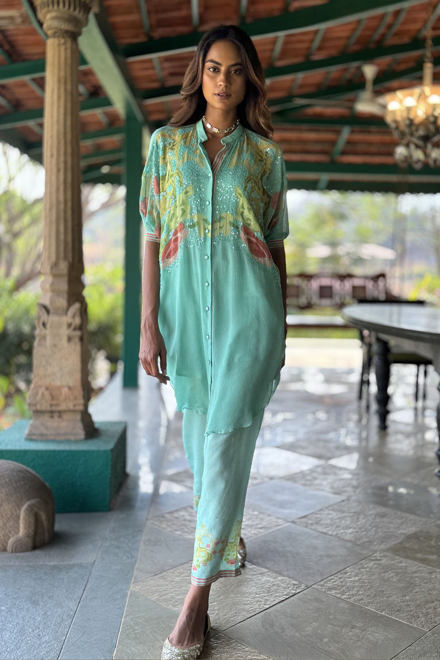 Aqua Co-Ord Set