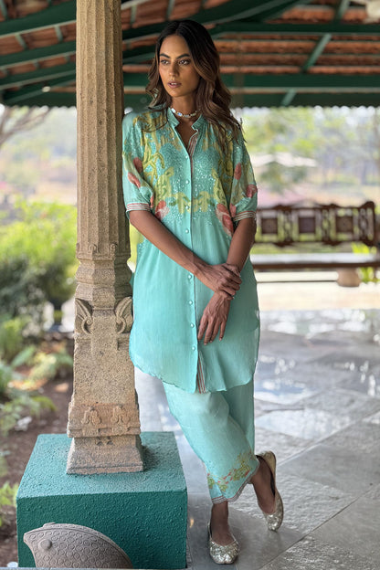 Aqua Co-Ord Set