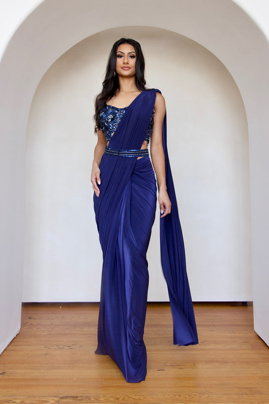 Royal Pre-Draped Lycra Saree