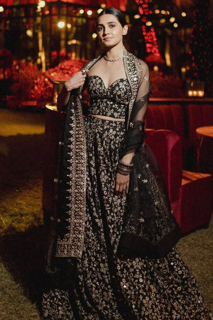 Vedika Pinto in Harshini Lehenga Set