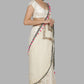 IVORY CRINKLE GOTA PALLA SARI WITH BUNCH OF BIRDS PLEATS AND BLOUSE PIECE