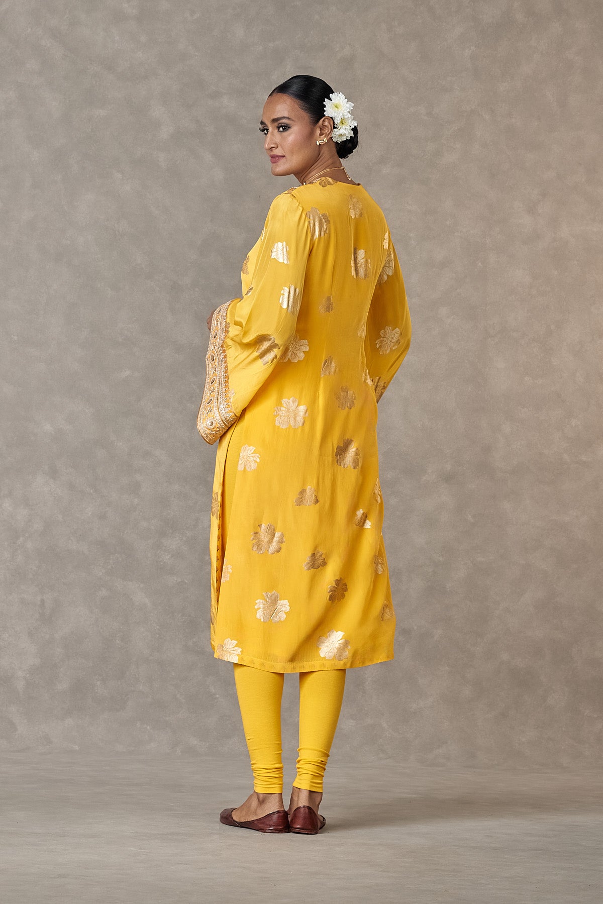 Yellow Parijat Kurta