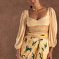 Vanilla Poppy  Petal Drape Skirt Set