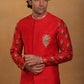 Red Embroidered Bandi