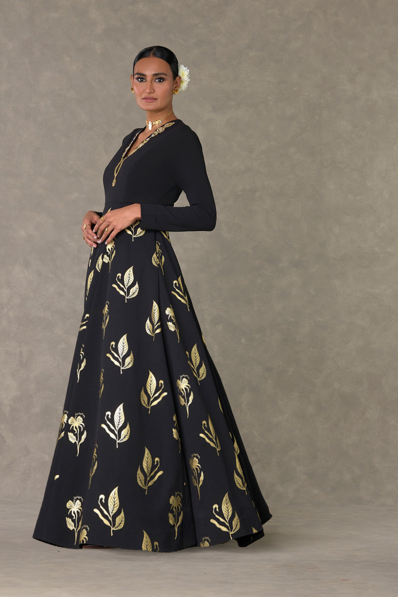 Black All In Bloom Gown