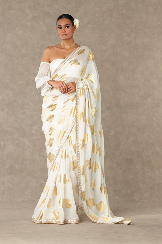 Ivory 'Gulaab' Saree