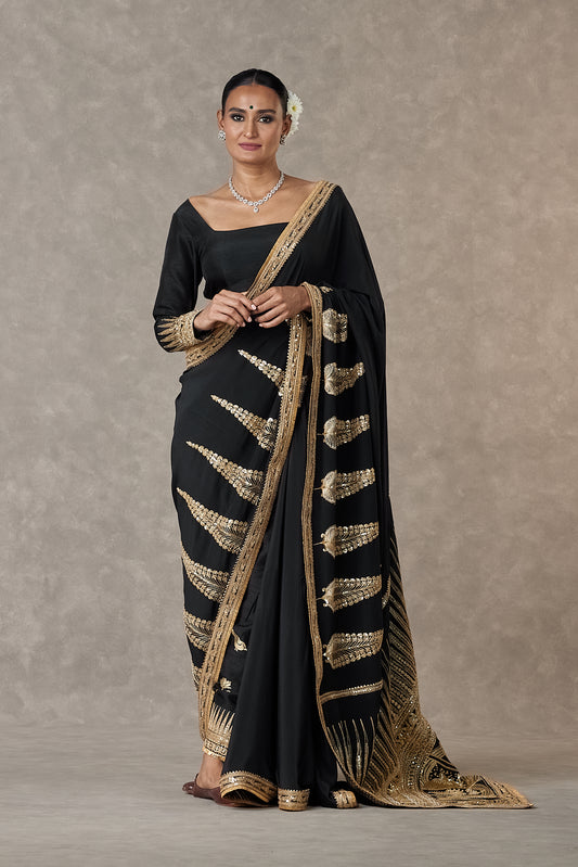 Black 'Son-Patti' Saree