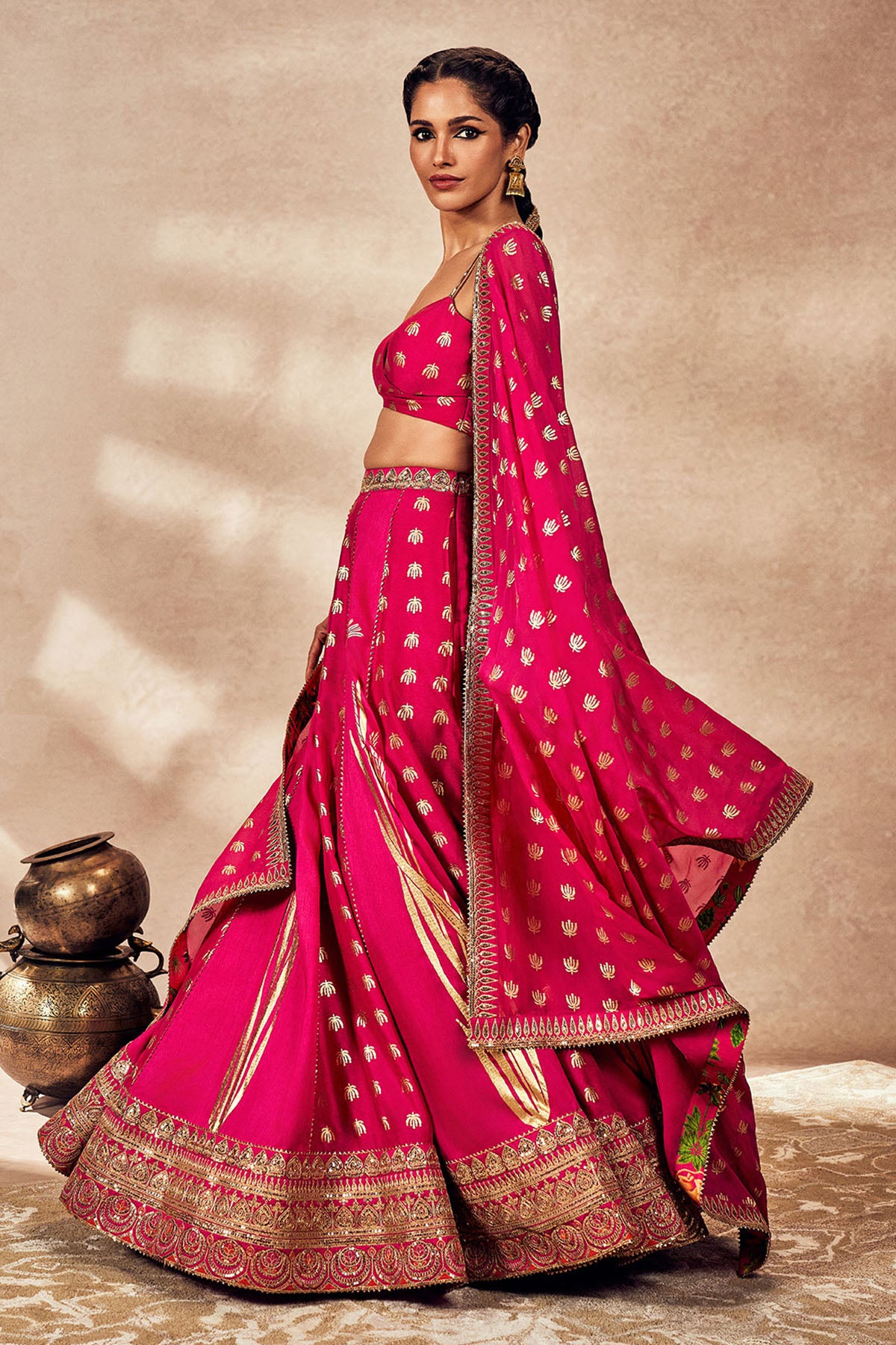 Pink Whispering Lily Lehenga Set