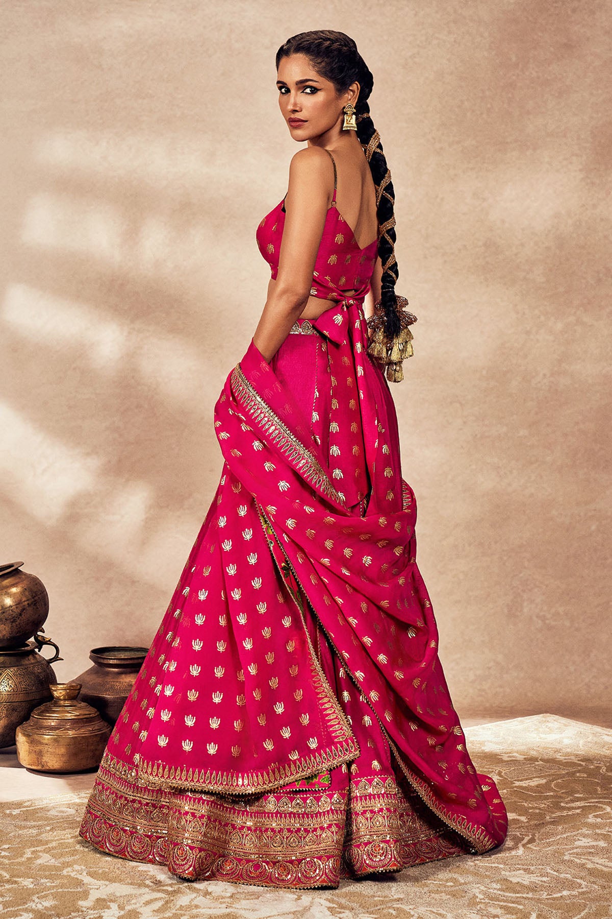 Pink Whispering Lily Lehenga Set