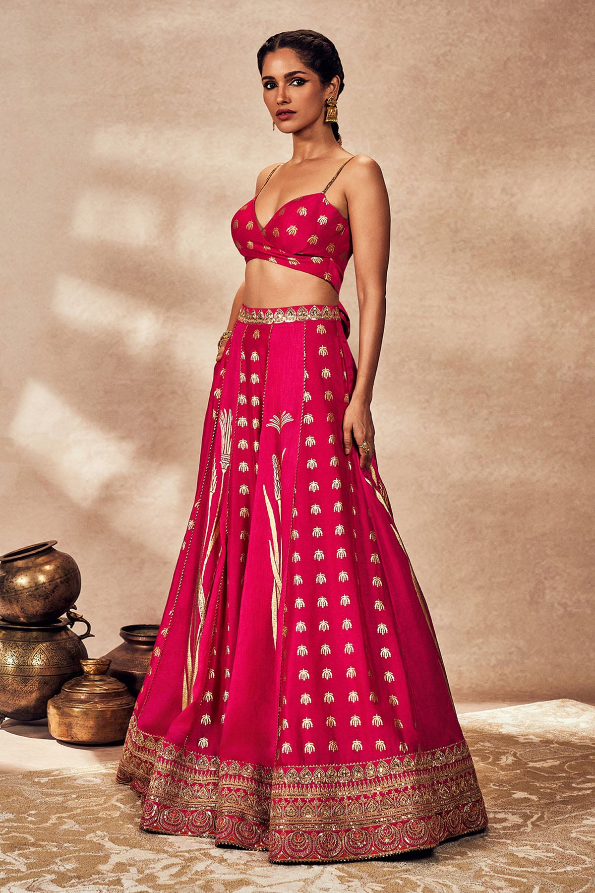 Pink Whispering Lily Lehenga Set