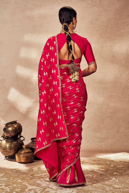 Pink Whispering Lily Crush Saree