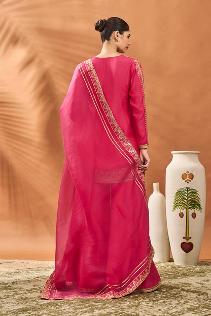 PINK TRIKONE SHARARA SET