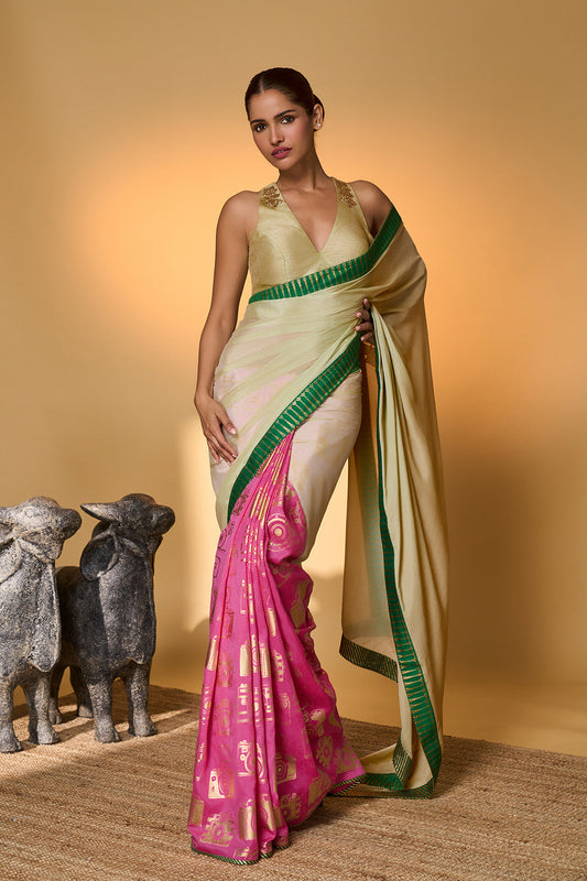 Mint Turtle Tale Saree