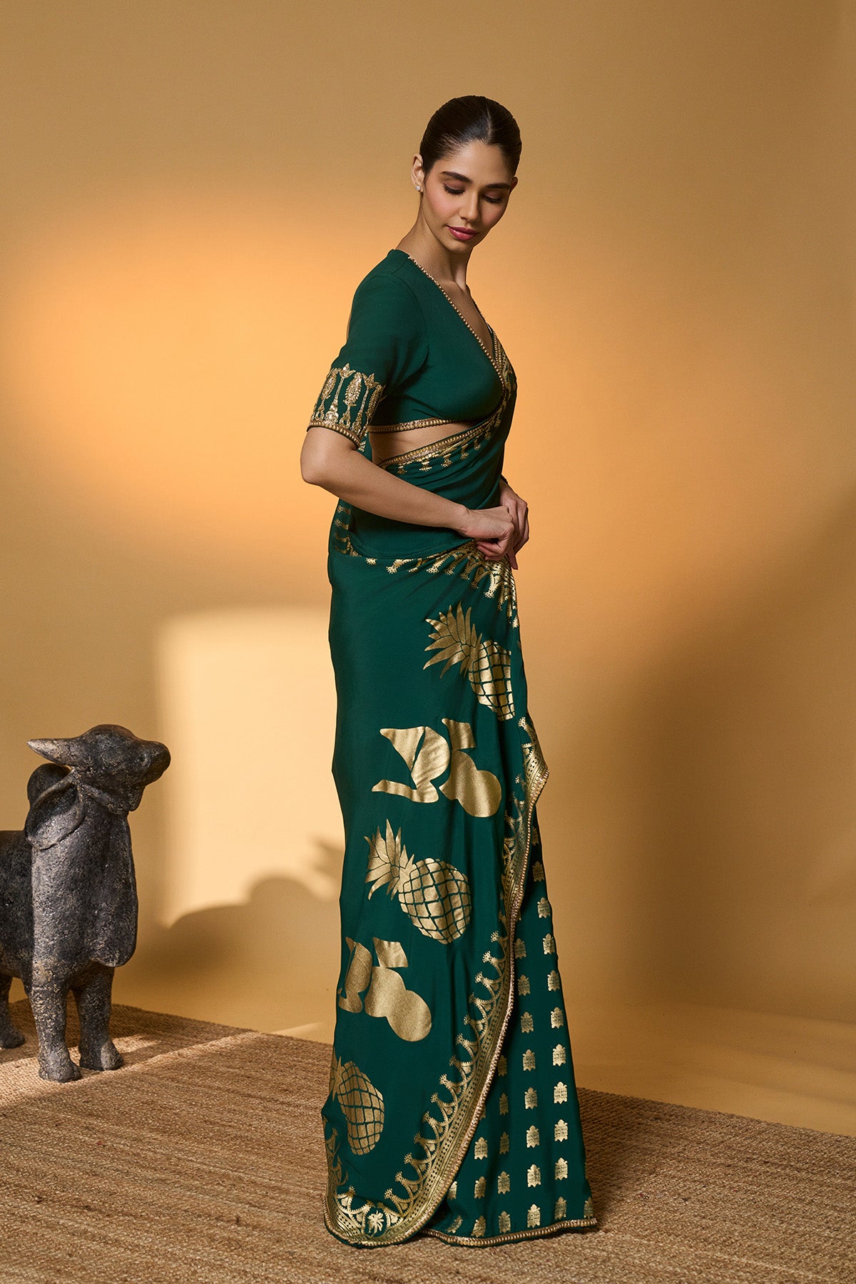 Green Amber Arches Saree