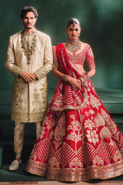 THE MALAI CHAMCHAM SHERVANI SET