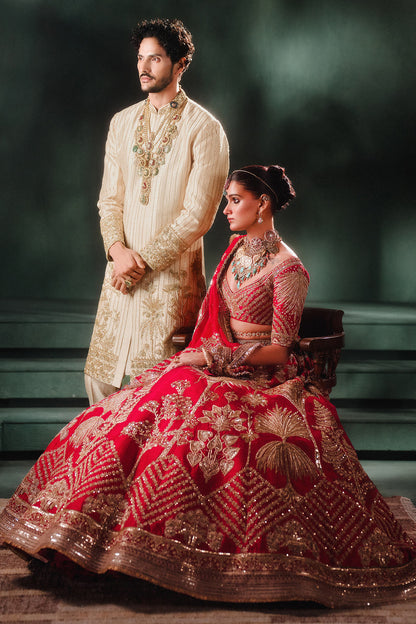 THE MALAI CHAMCHAM SHERVANI SET