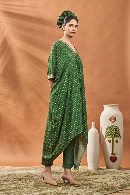 GREEN TREE OF HEARTS TUNIC SET