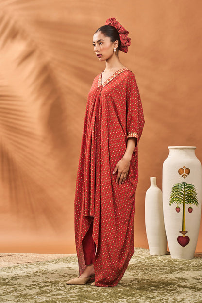 RUST TREE OF HEARTS TUNIC SET