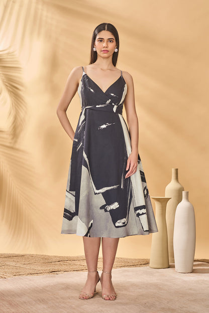 Hidden Gaze Wrap Dress