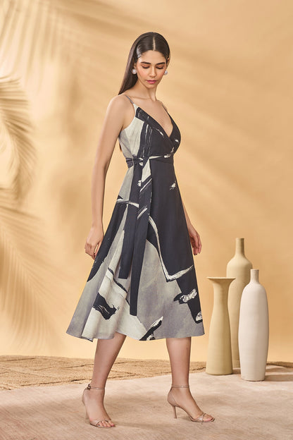 Hidden Gaze Wrap Dress