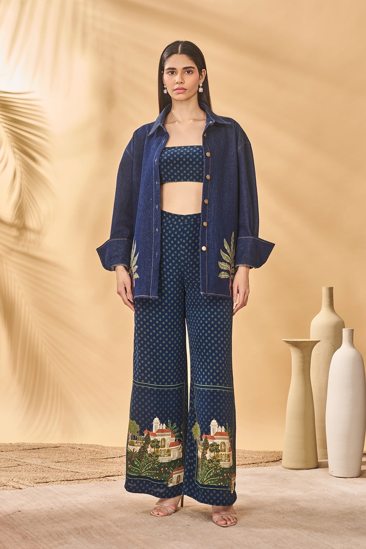 Midnight Holiday Home Shirt Trouser Set