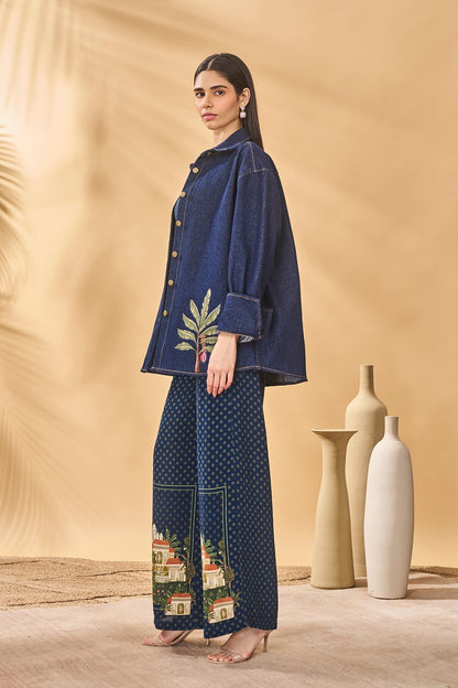 Midnight Holiday Home Shirt Trouser Set