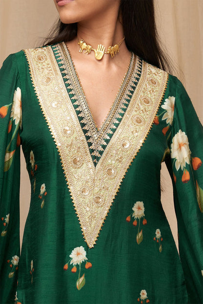Bottle Green Buttercup Kurta