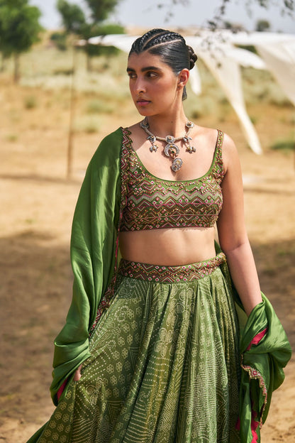 Bandhani Lehenga Set