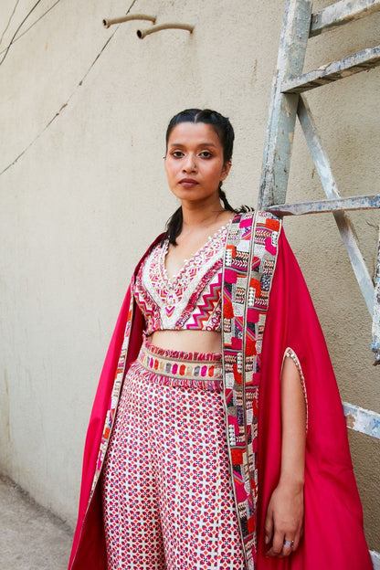 Embellished Cape Set