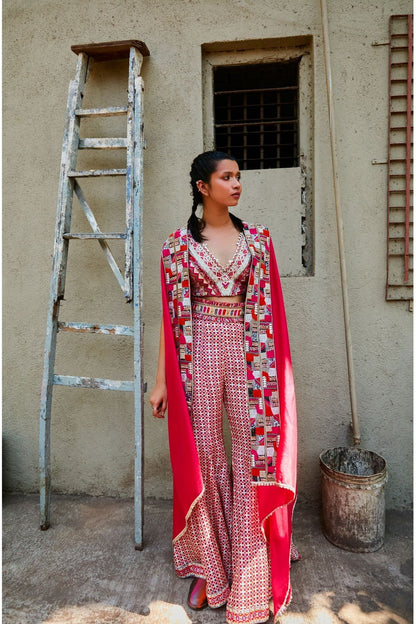 Embellished Cape Set