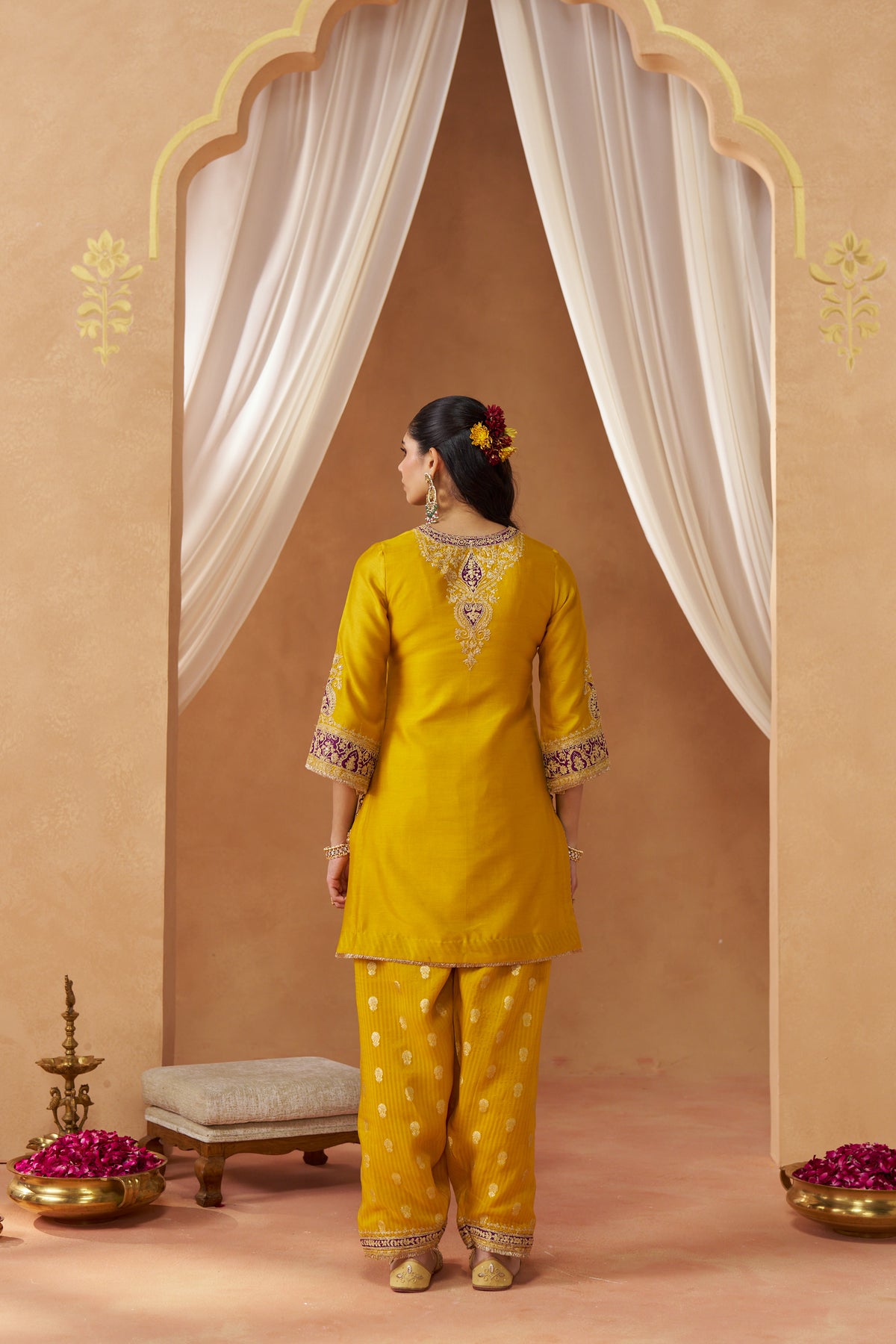 Adeela - Mustard Kurta with Salwar