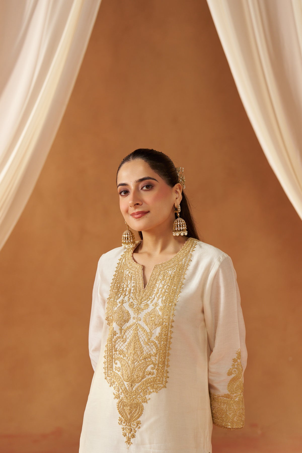 Adeela - Daisy Ivory Kurta with Salwar