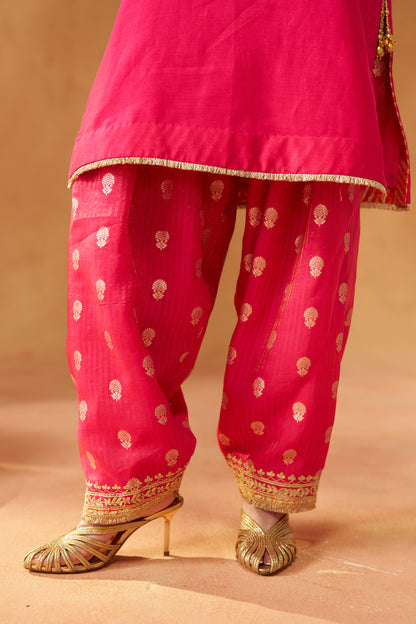 Adeela - Hot Pink Kurta with Salwar