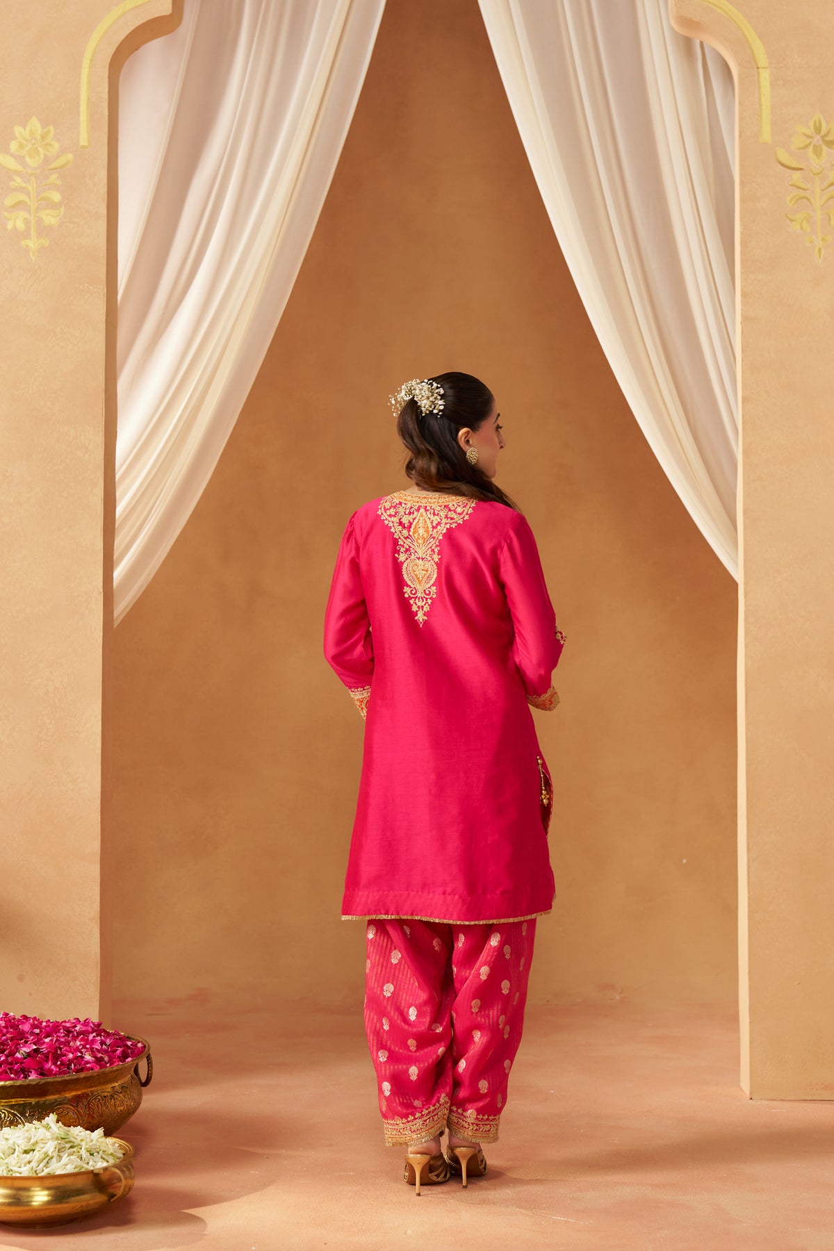 Adeela - Hot Pink Kurta with Salwar & Dupatta