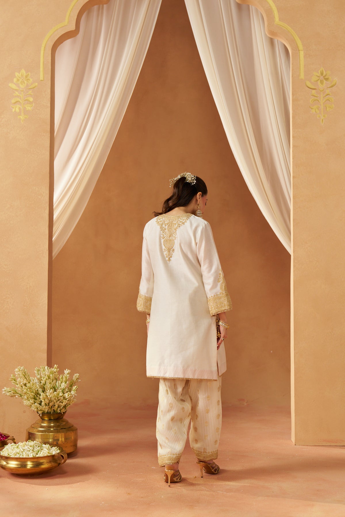 Adeela - Daisy Ivory Kurta with Salwar
