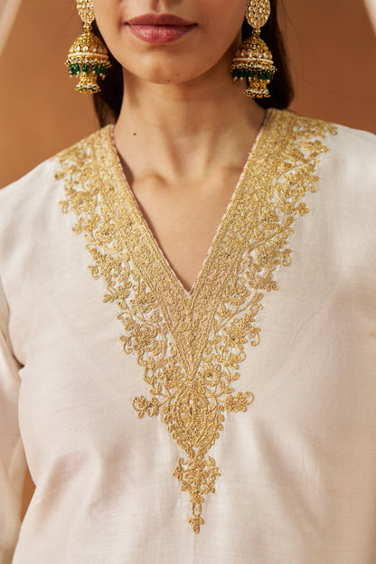 Liana - Daisy Ivory Long Chauga with Salwar