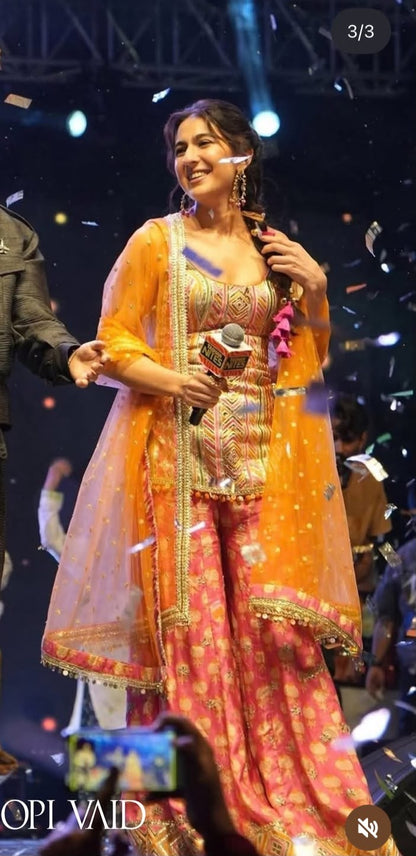 Sara Ali Khan in Tehzib Sharara Set