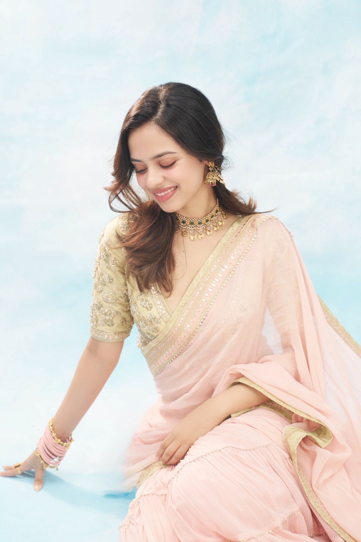 Nitanshi Goel in Iraaya Saree Set