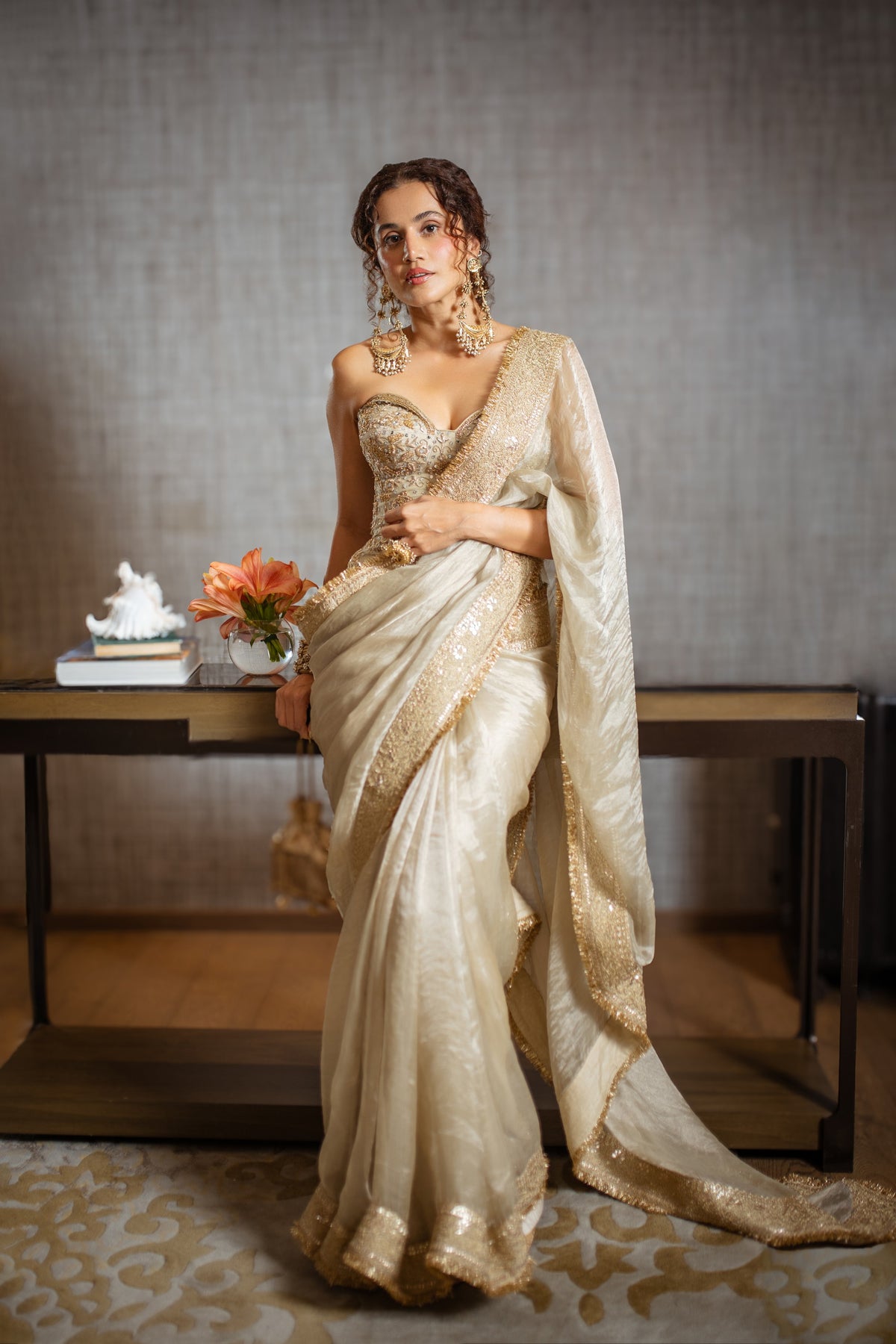 Taapsee Pannu in Sabira Saree Set