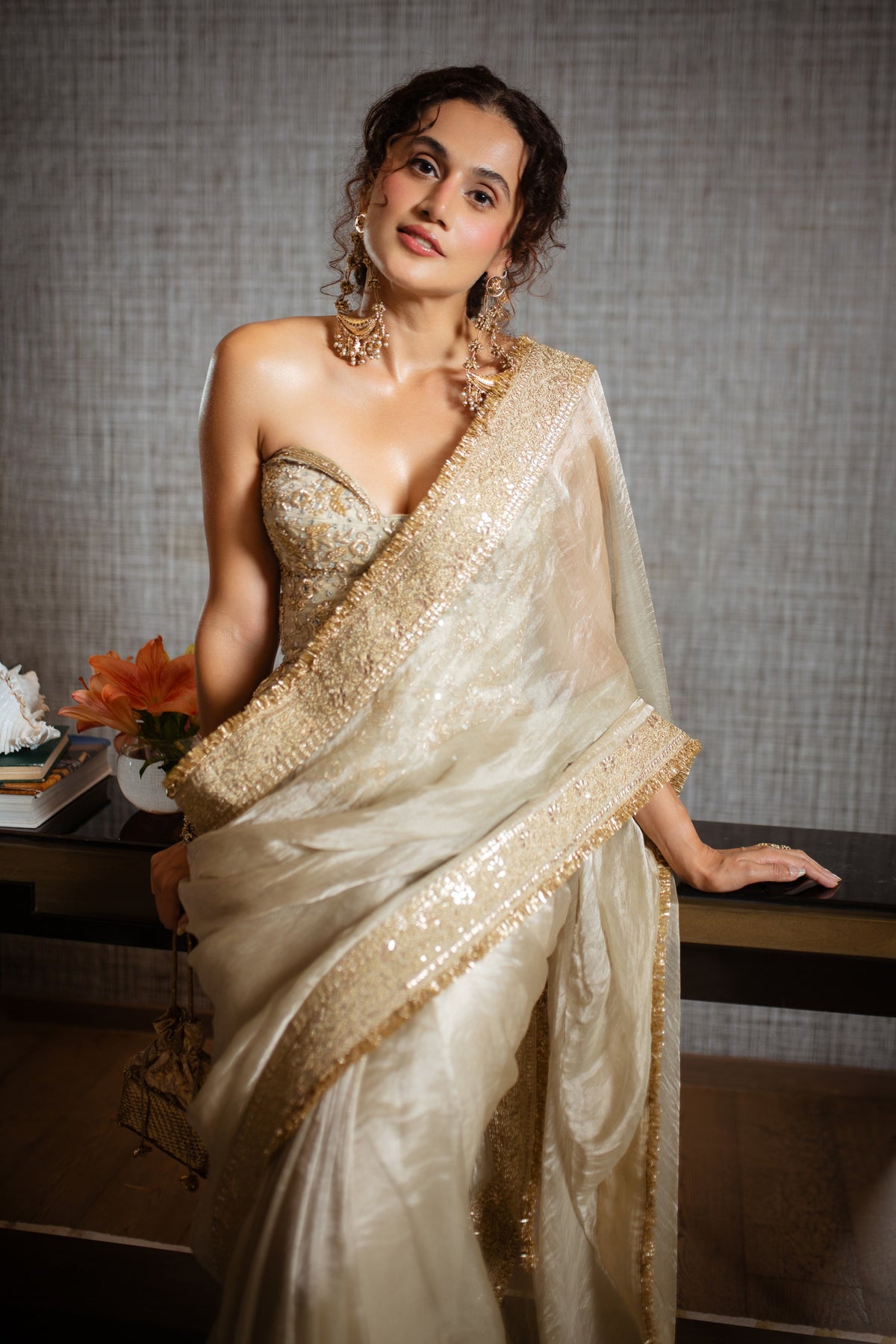 Taapsee Pannu in Sabira Saree Set