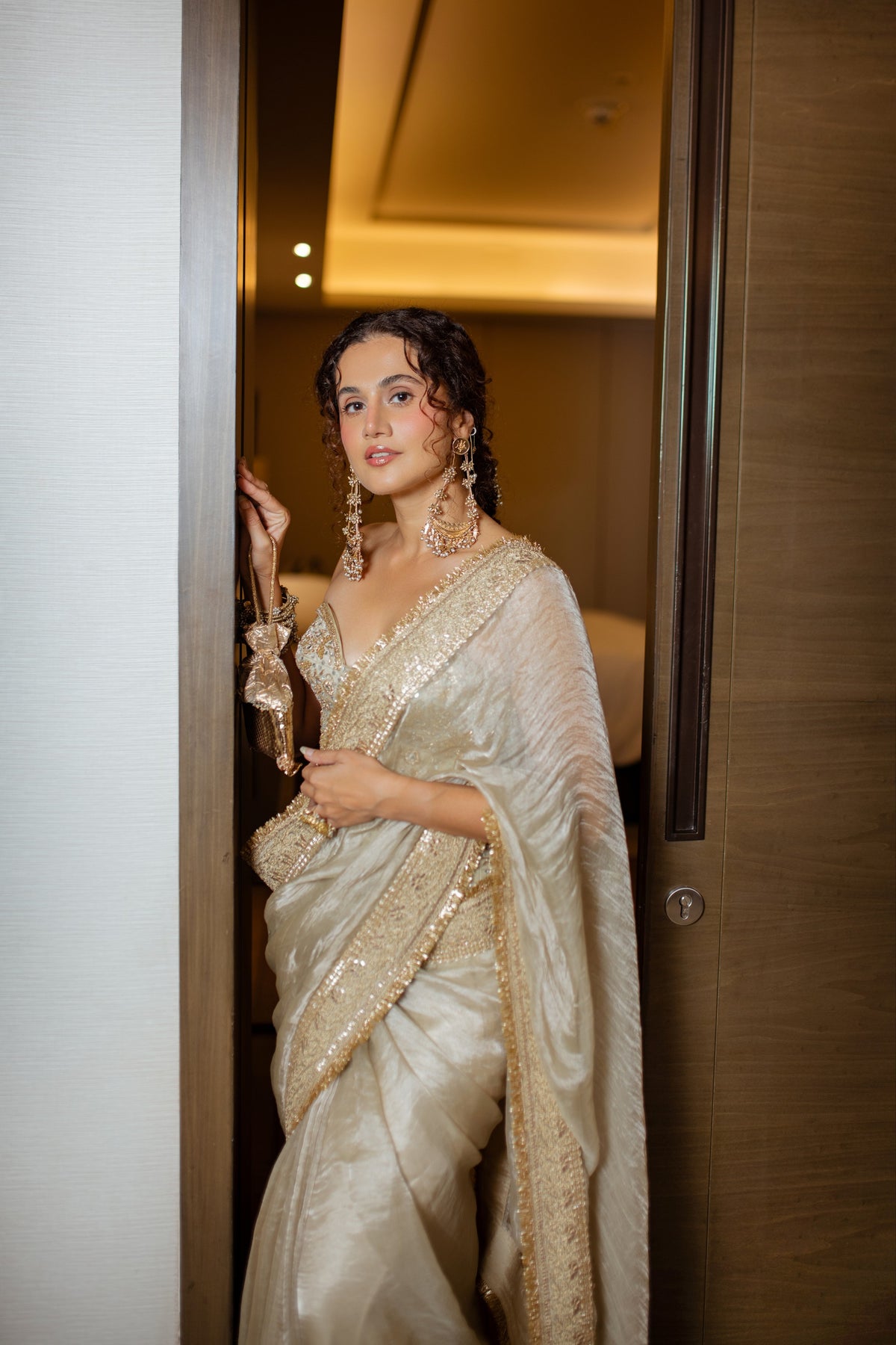 Taapsee Pannu in Sabira Saree Set