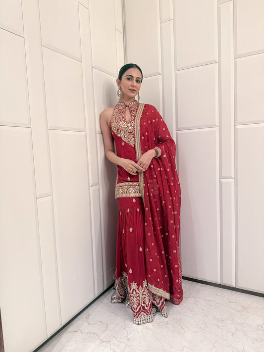 Rakulpreet Singh in Zareen Sharara Set