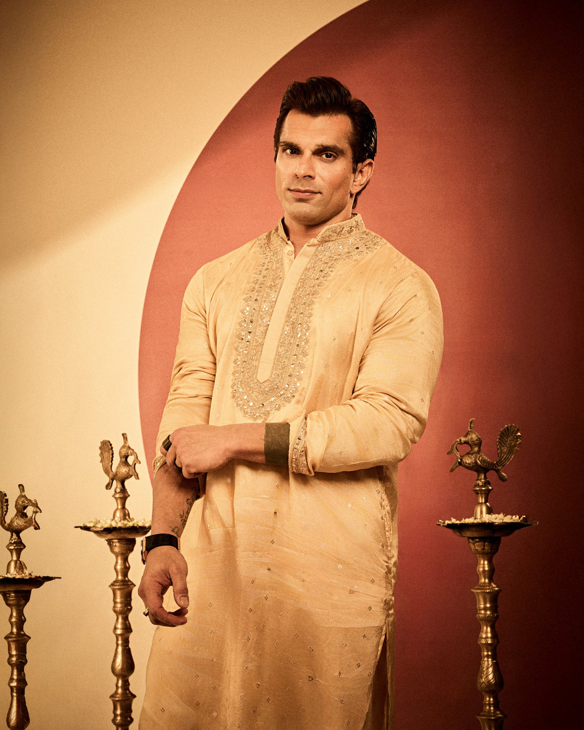 Karan Singh Grover in Bijoy Kurta Set