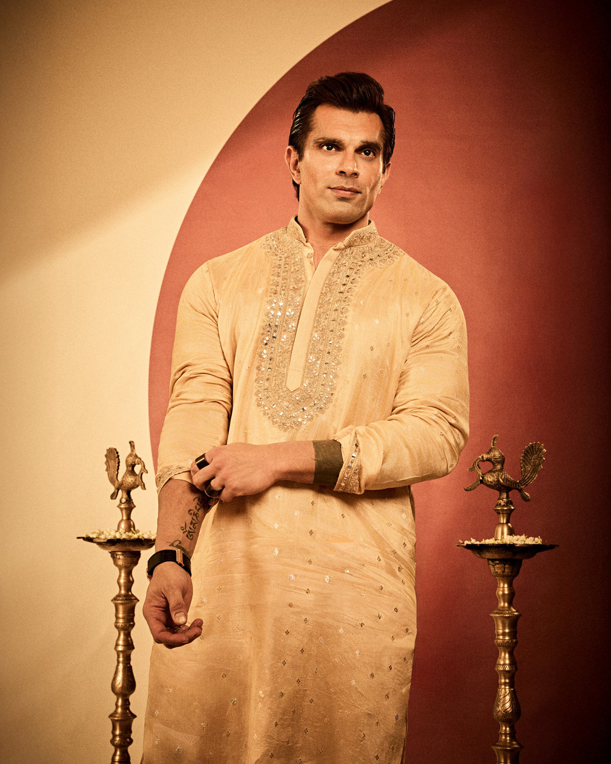 Karan Singh Grover in Bijoy Kurta Set